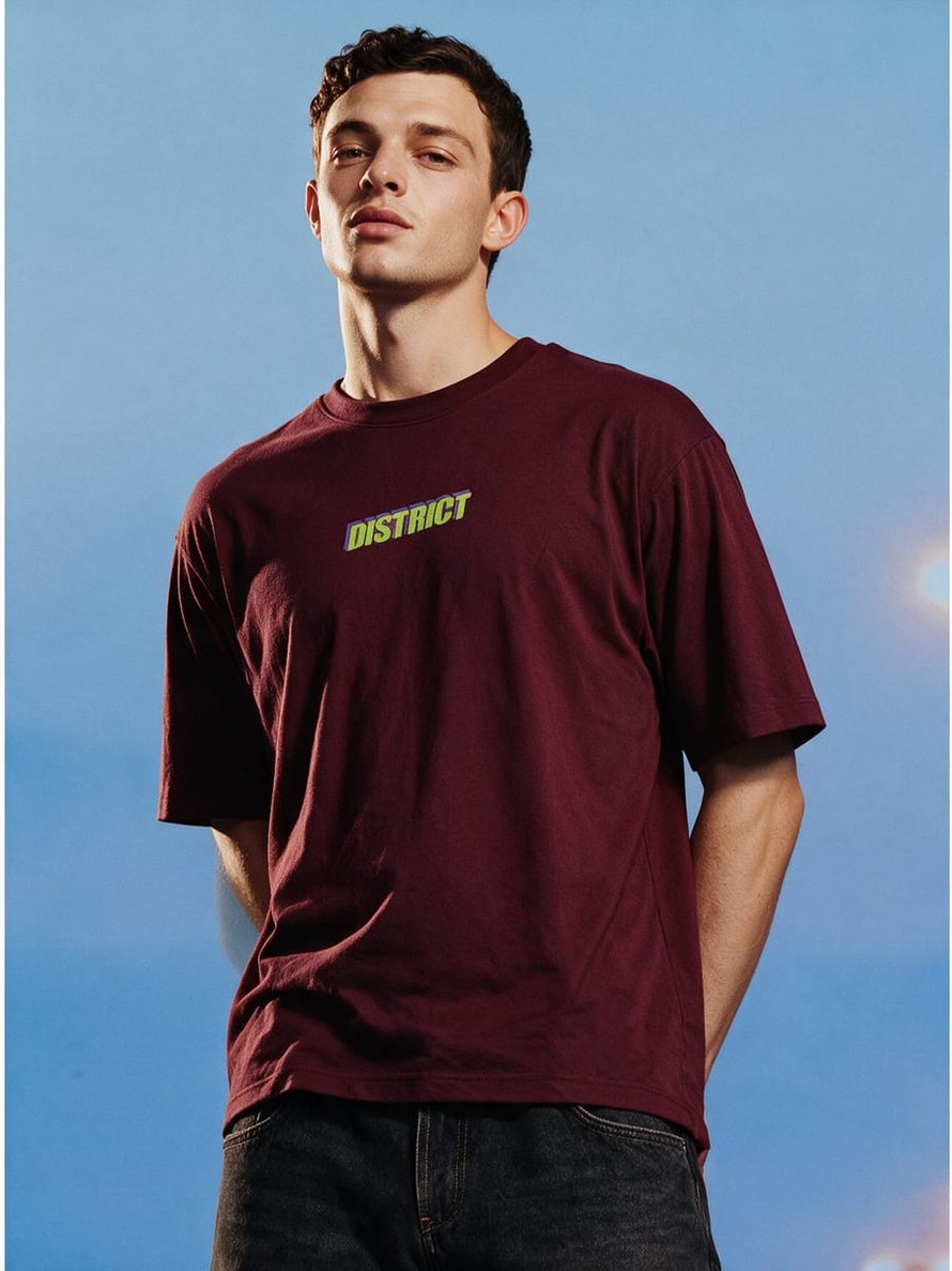 Футболка свободного кроя с надписью - Мужчинам