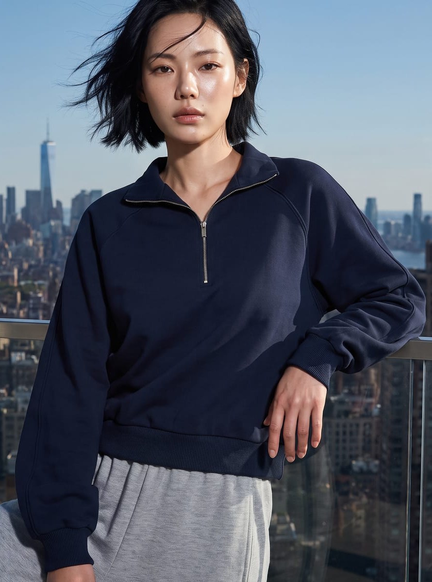 Толстовка Half Zip с высоким горлом