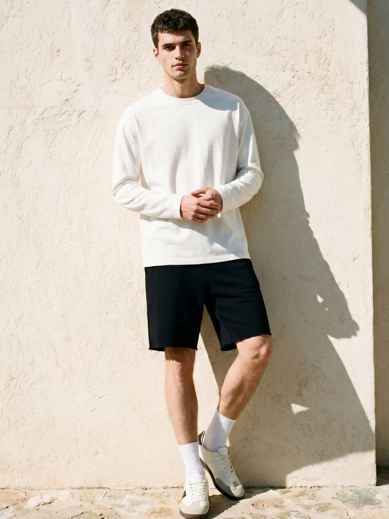 Шорты повседневные с необработанными краями - THE BASE - фото 3