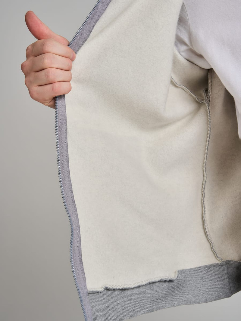 Утепленное zip-hoodie толстовка с начёсом - Мужчинам - фото 10
