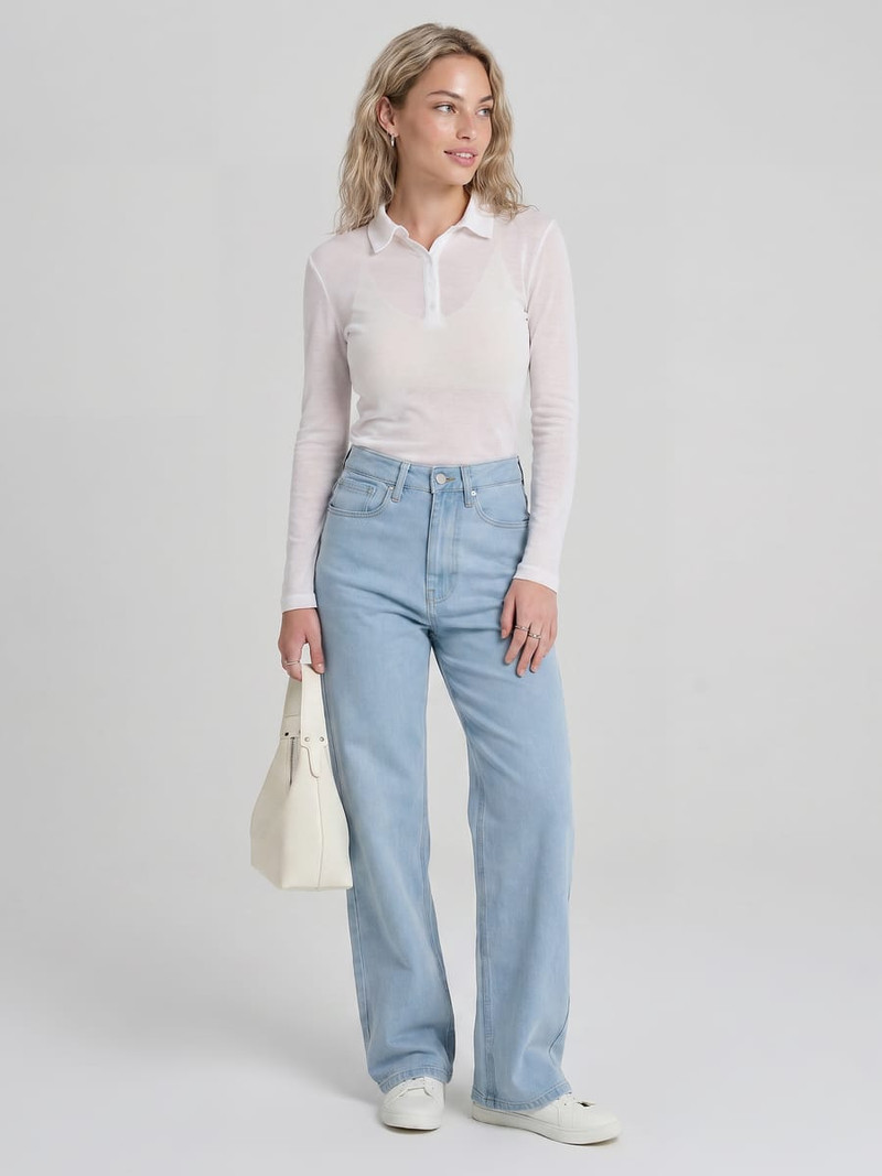 Джинсы широкие wide leg — фото 6