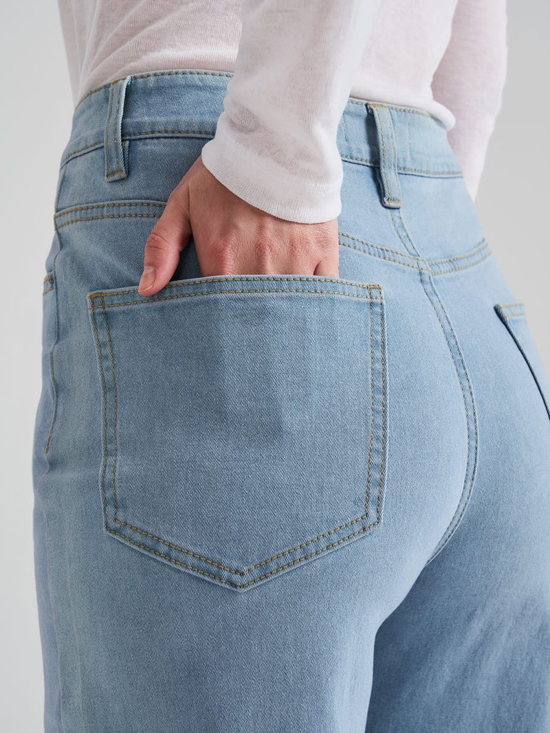 Джинсы широкие wide leg — фото 11