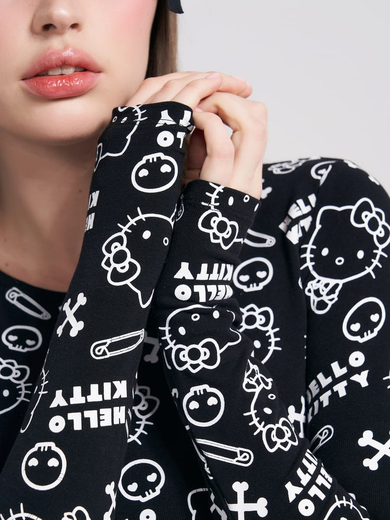 Блузка-боди с принтом Hello Kitty — фото 6