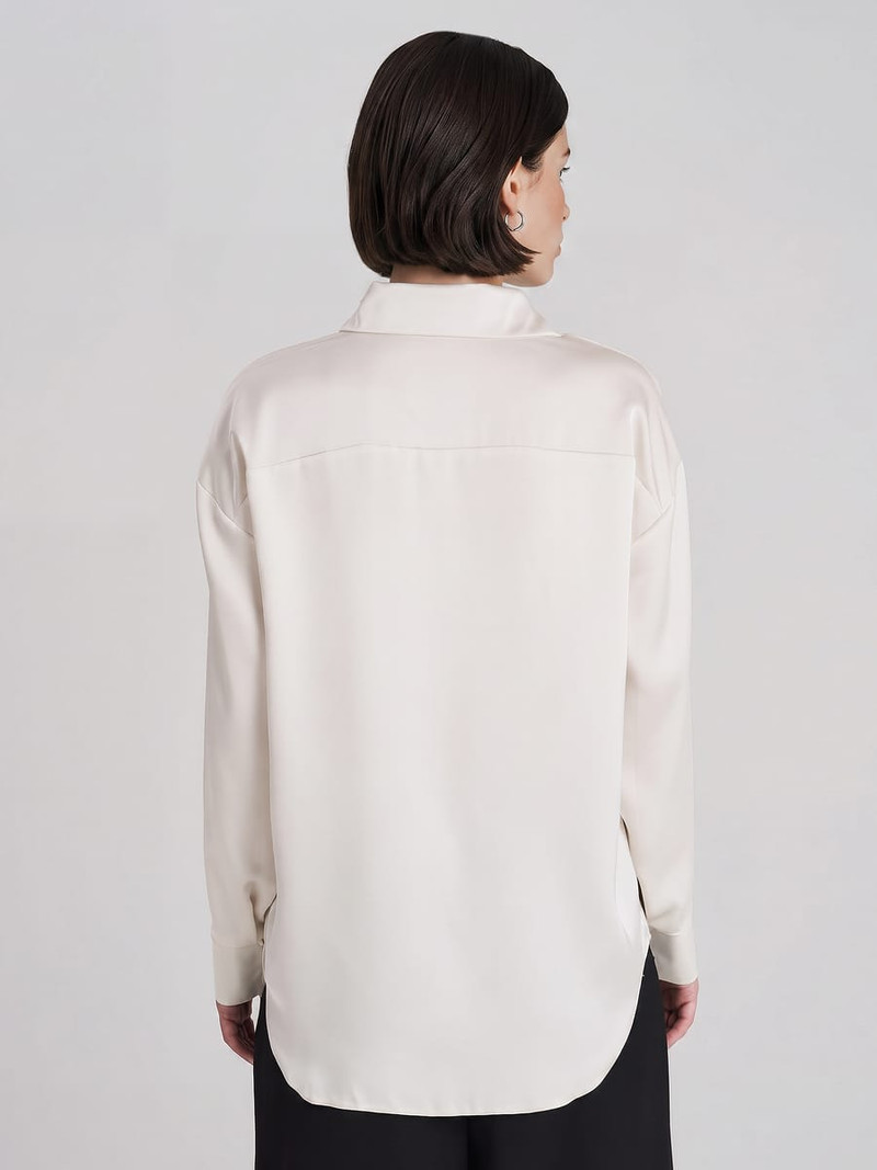 Рубашка шелковая нарядная в офис - фото 7