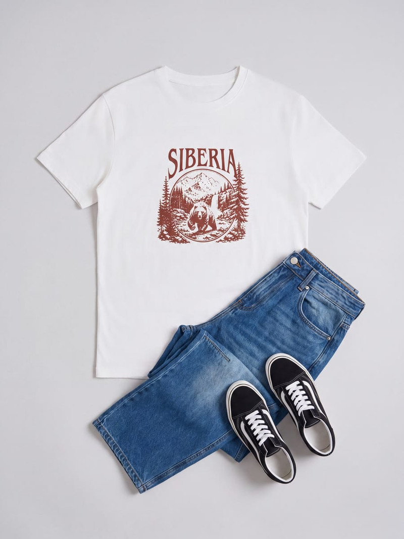 Футболка хлопок с принтом Siberia — фото 7