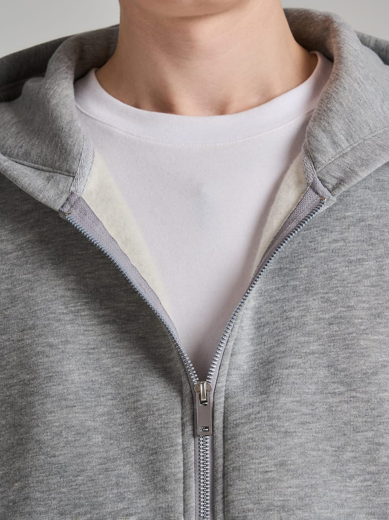 Утепленное zip-hoodie толстовка с начёсом - Мужчинам - фото 6