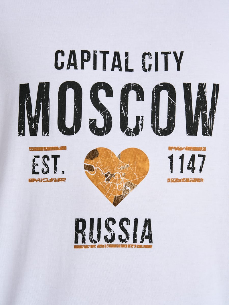 Футболка оверсайз с принтом Москва — фото 3