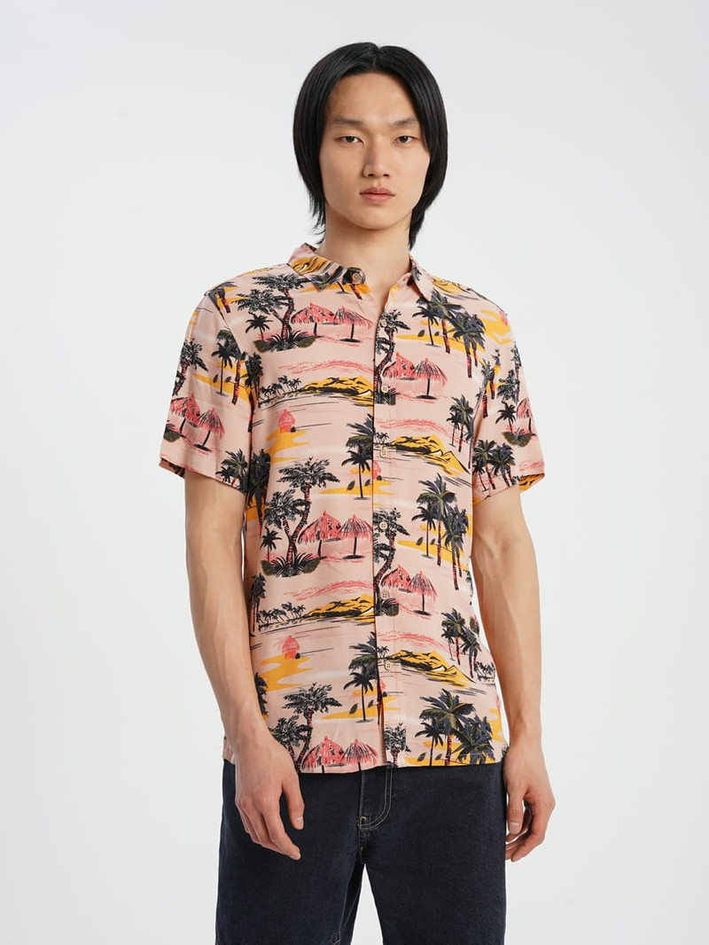 Рубашка летняя с принтом пальм - Рубашки - фото 3