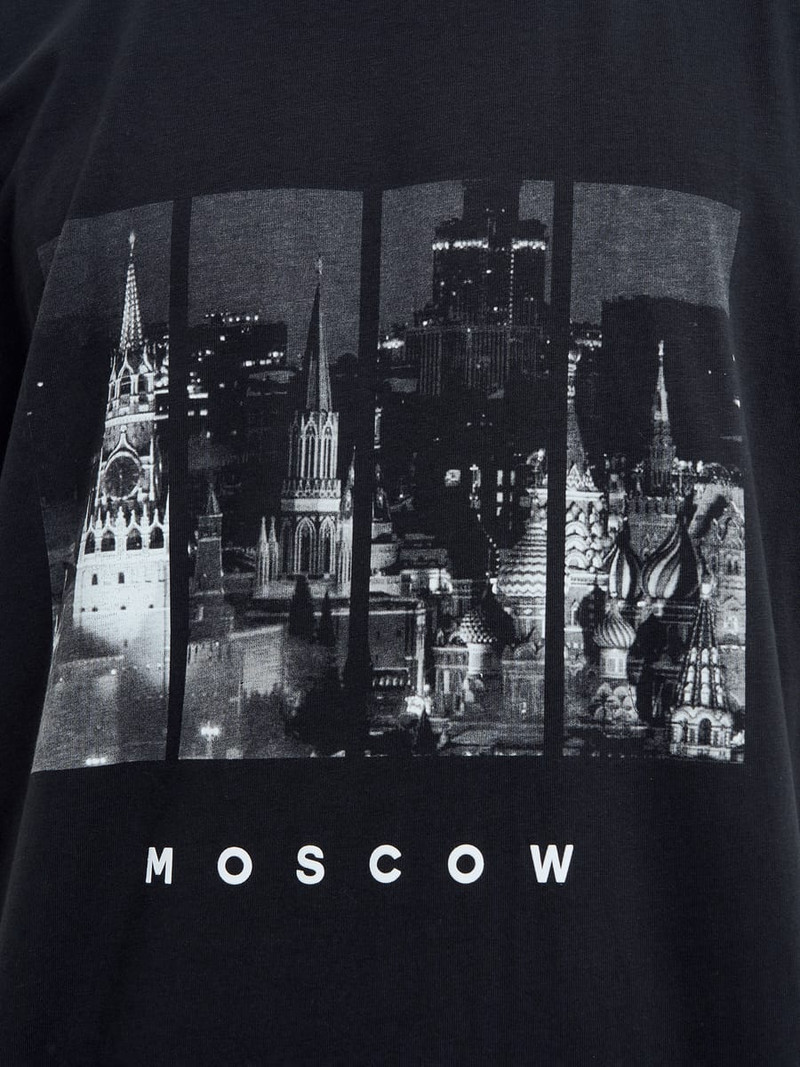 Футболка оверсайз с принтом Москва — фото 5