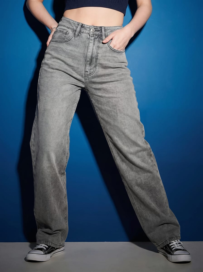 Джинсы широкие wide leg