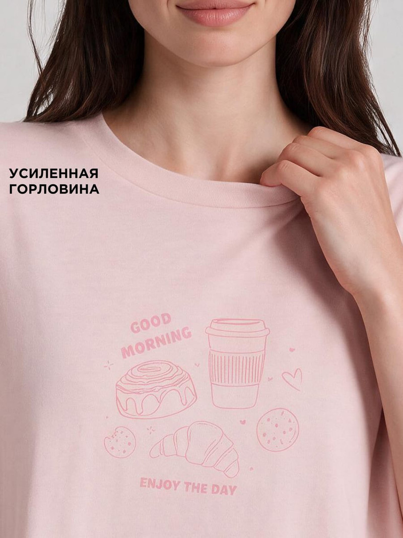 Ночная сорочка хлопок с принтом — фото 7