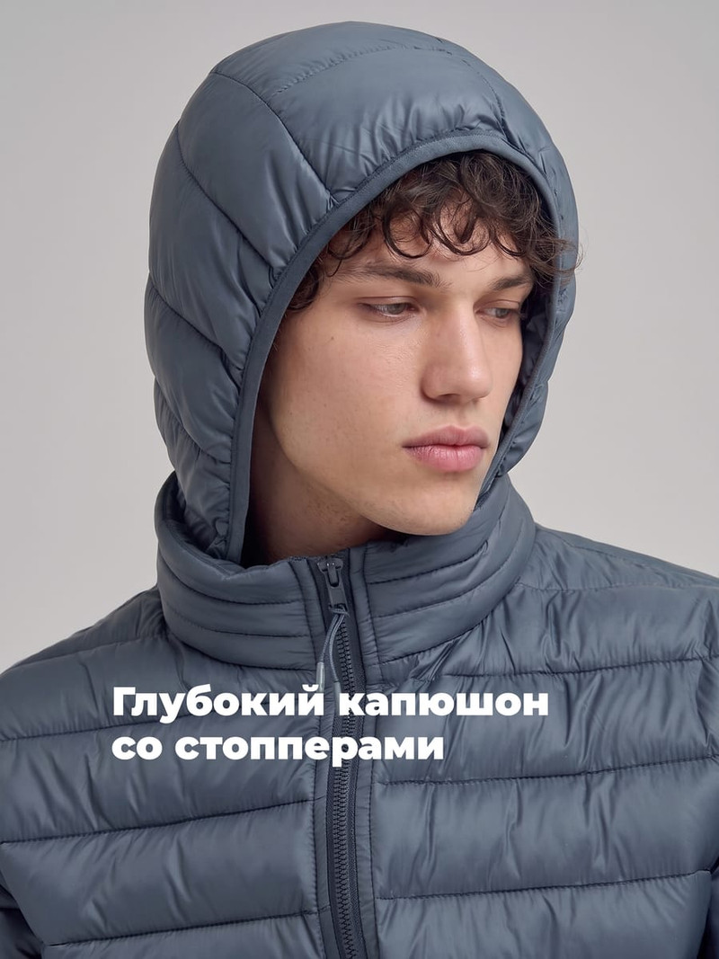 Демисезонная теплая куртка на синтепоне с капюшоном - Мужчинам - фото 6