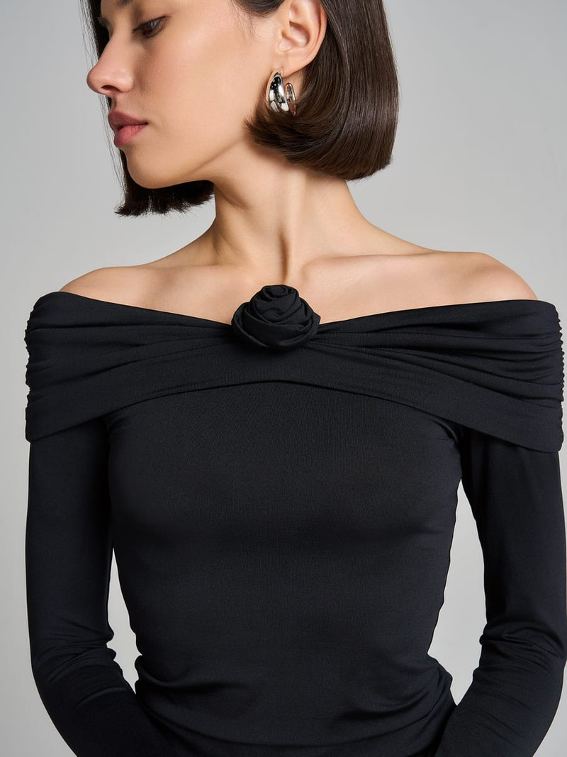 Блузка нарядная с открытыми плечами - Женщинам - фото 12