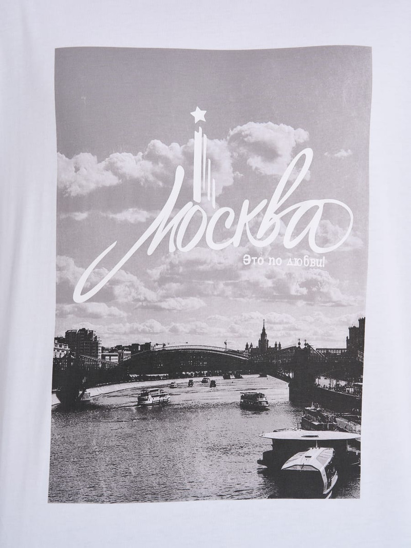 Футболка оверсайз с принтом Москва — фото 3