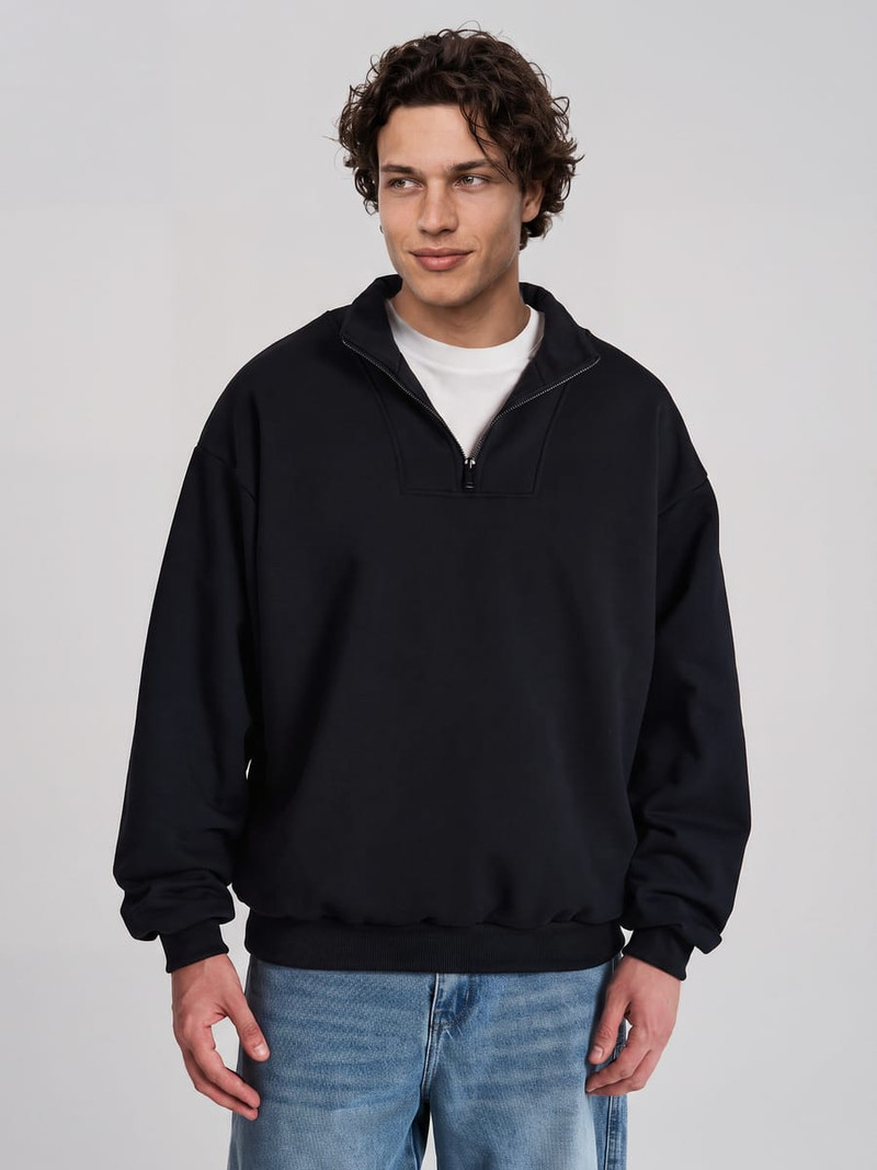 Утепленный свитшот Half zip с начесом - Мужчинам - фото 8