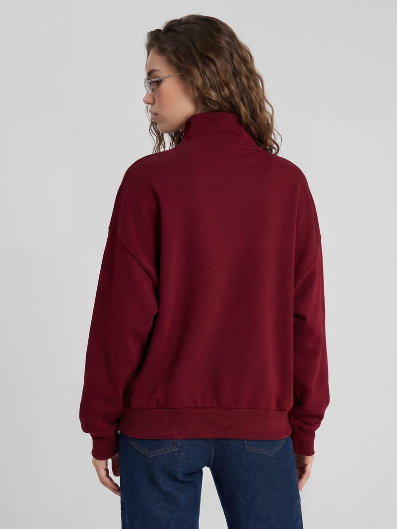 Свитшот Half-Zip с надписью — фото 4