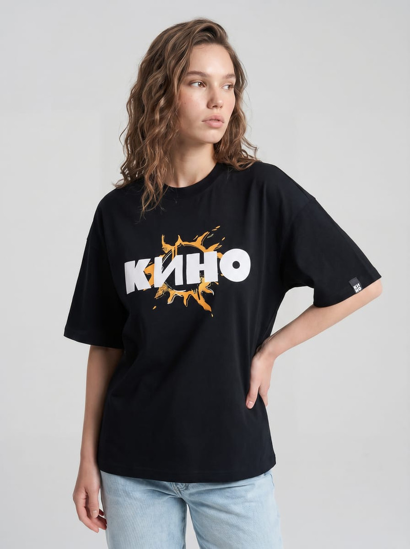 Футболка оверсайз КИНО с текстом песни