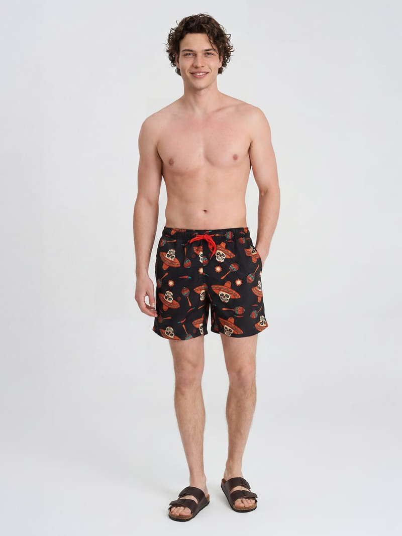 Шорты для купания бордшорты с принтом - фото 7