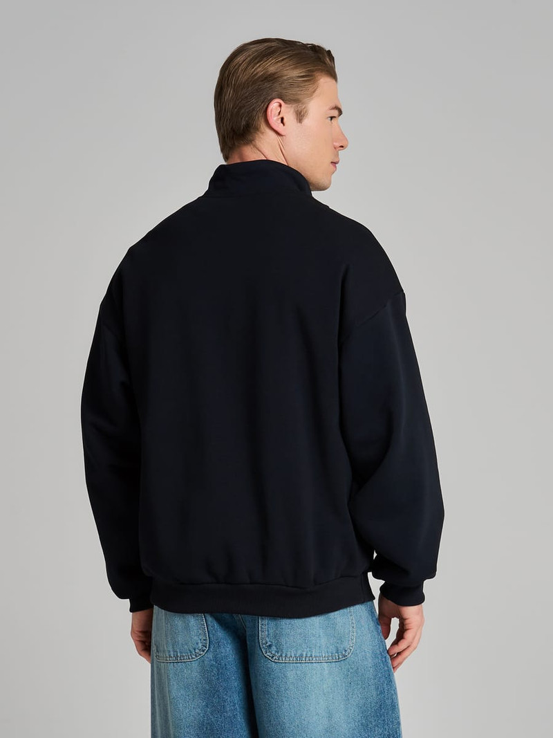 Утепленный свитшот Half zip с начесом — фото 3