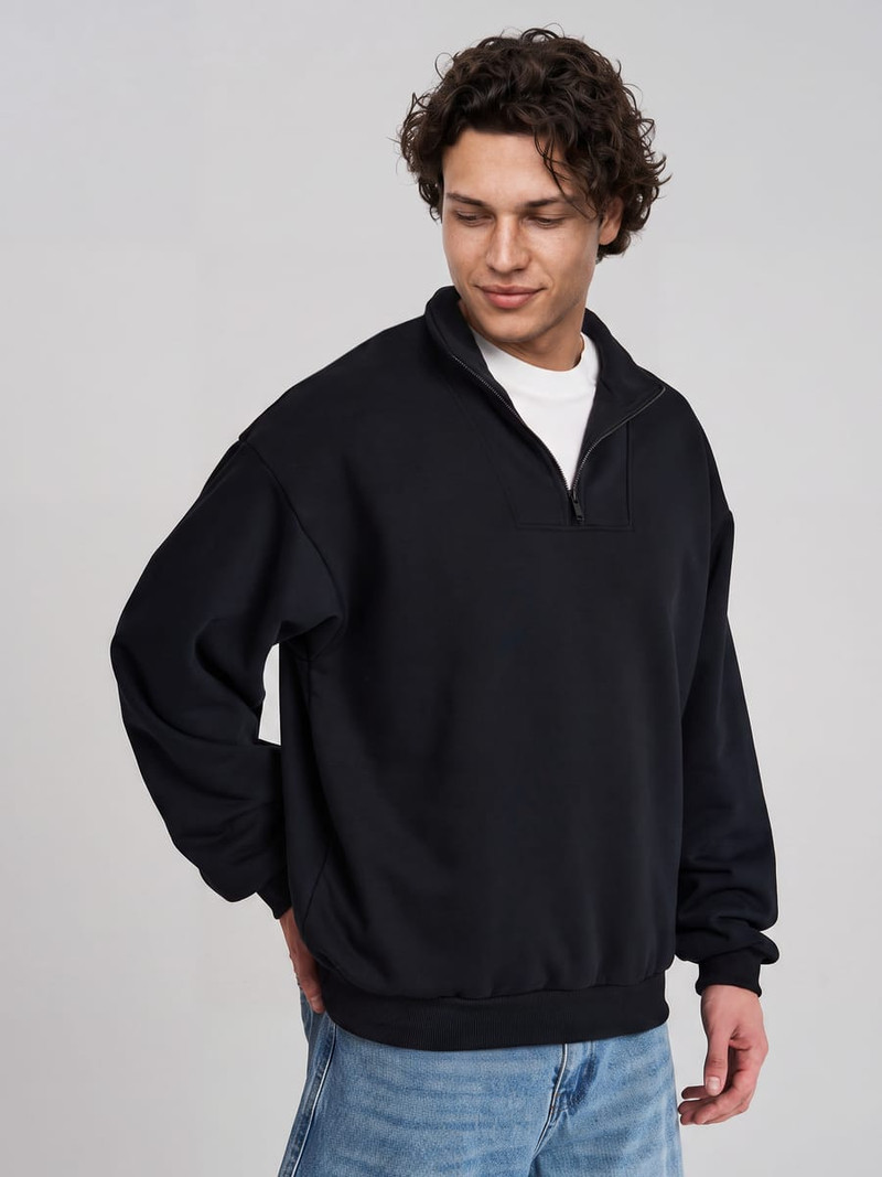 Утепленный свитшот Half zip с начесом - Мужчинам - фото 5