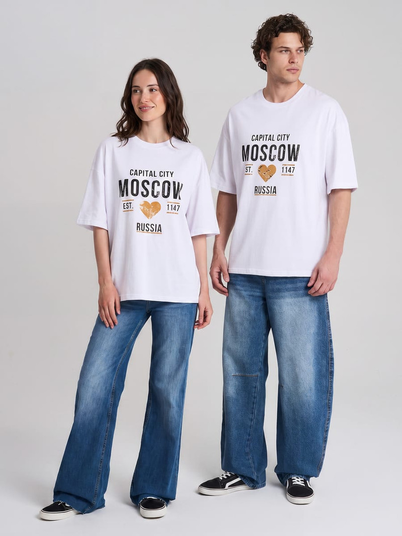Футболка оверсайз с принтом Москва — фото 7
