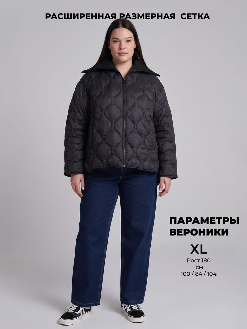 Куртка стеганая с трикотажным воротником - Женщинам - фото 11