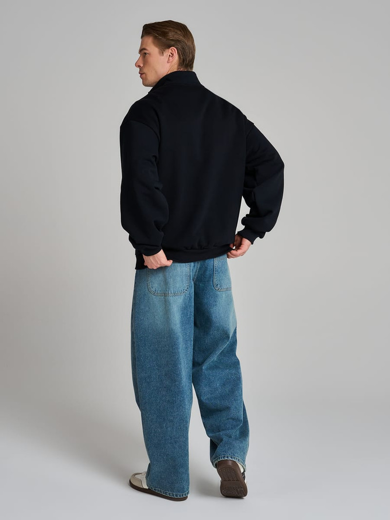 Утепленный свитшот Half zip с начесом — фото 11