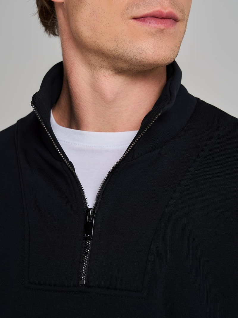 Утепленный свитшот Half zip с начесом — фото 5