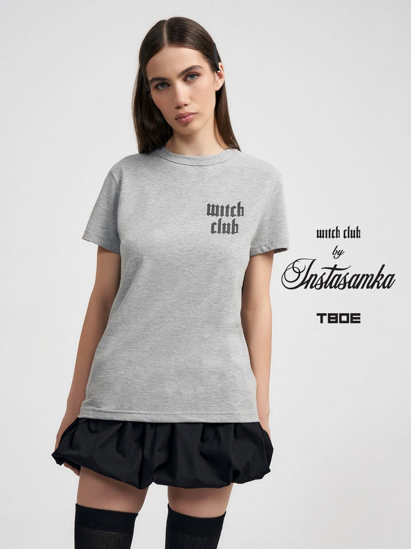 Классическая футболка Witch club by Instasamka с надписью - Футболки