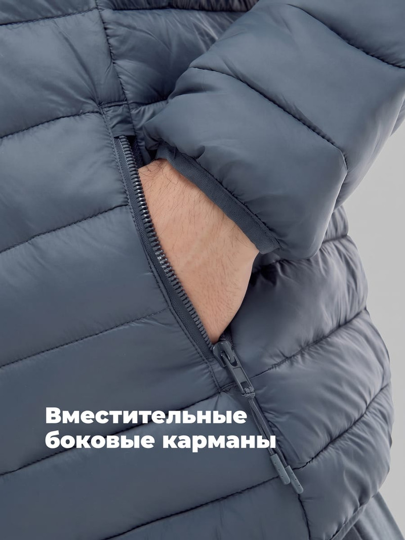 Демисезонная теплая куртка на синтепоне с капюшоном - Мужчинам - фото 9