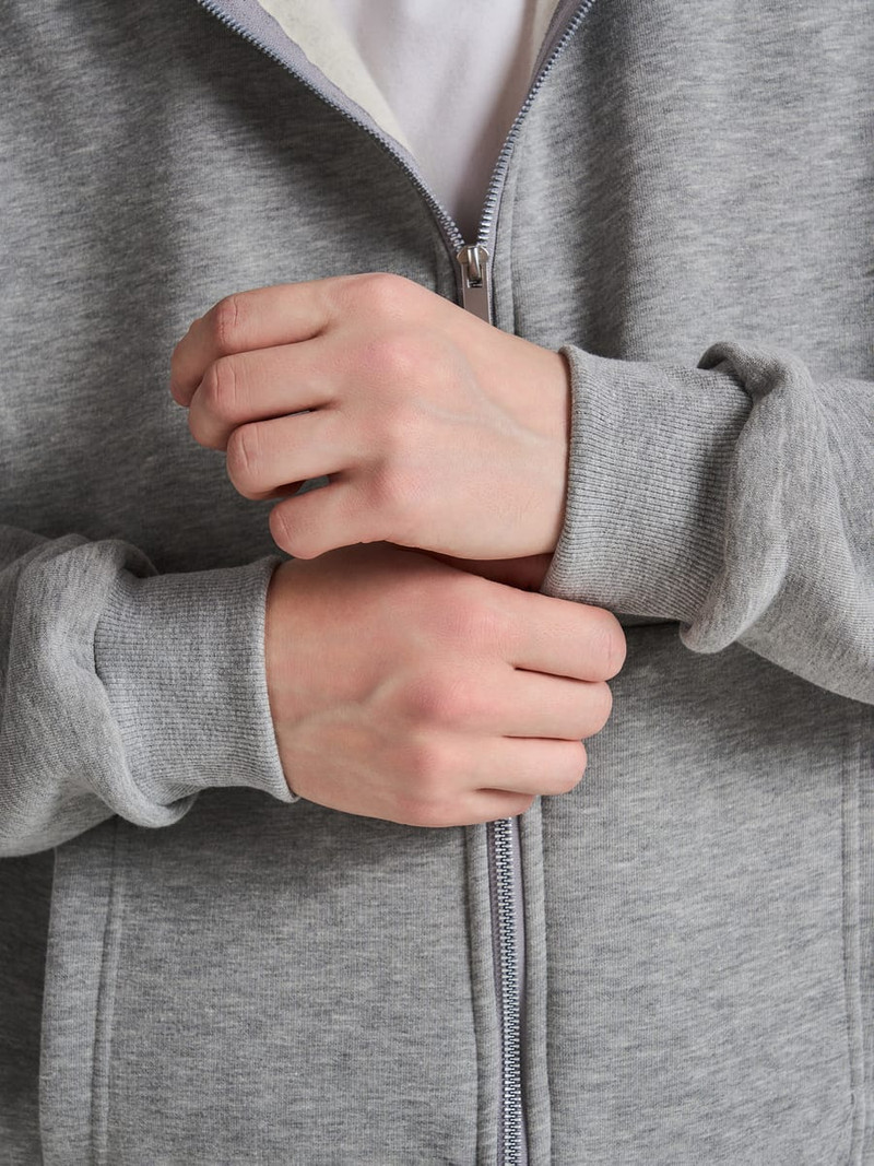 Утепленное zip-hoodie толстовка с начёсом - Мужчинам - фото 7