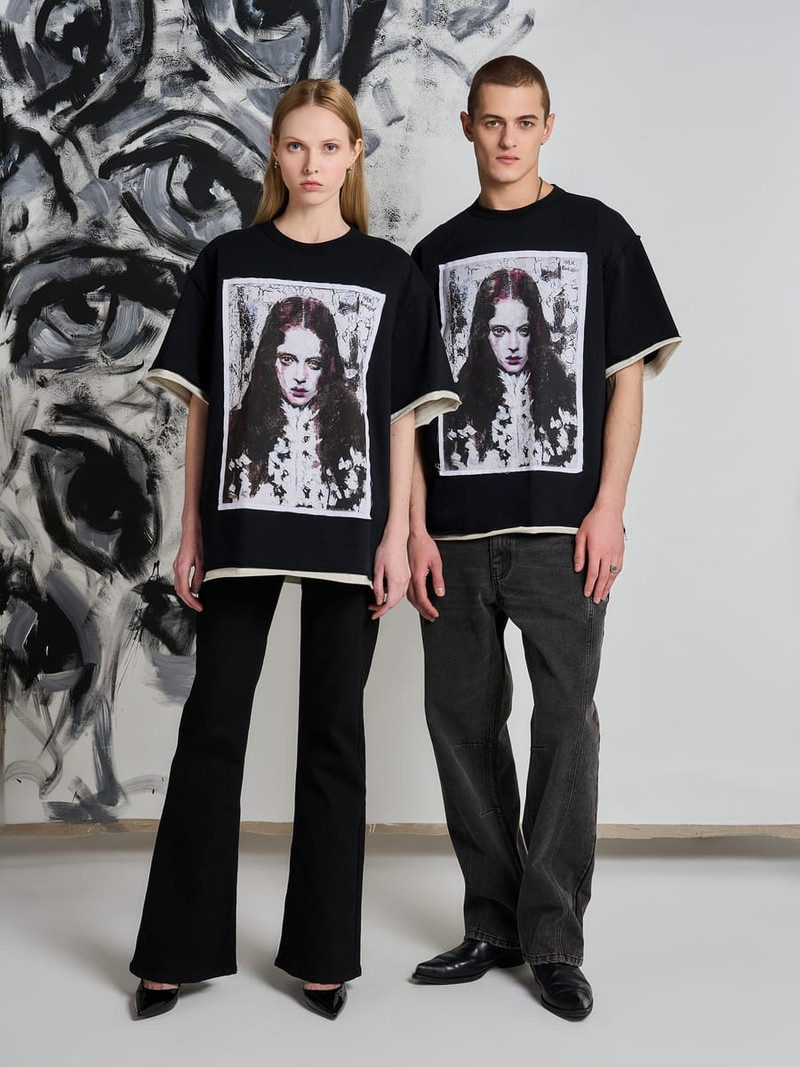 Футболка оверсайз с принтом Макс Борисов - Женщинам - фото 4