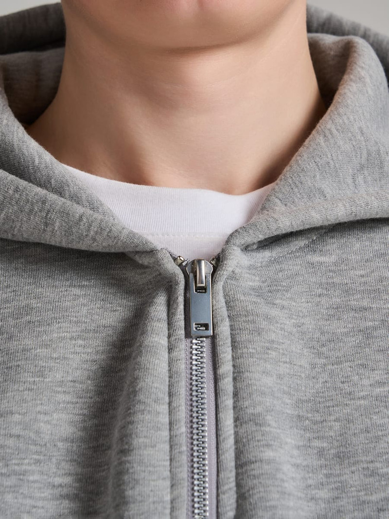 Утепленное zip-hoodie толстовка с начёсом - Мужчинам - фото 5