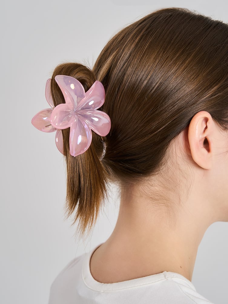 Заколка-краб в виде цветка