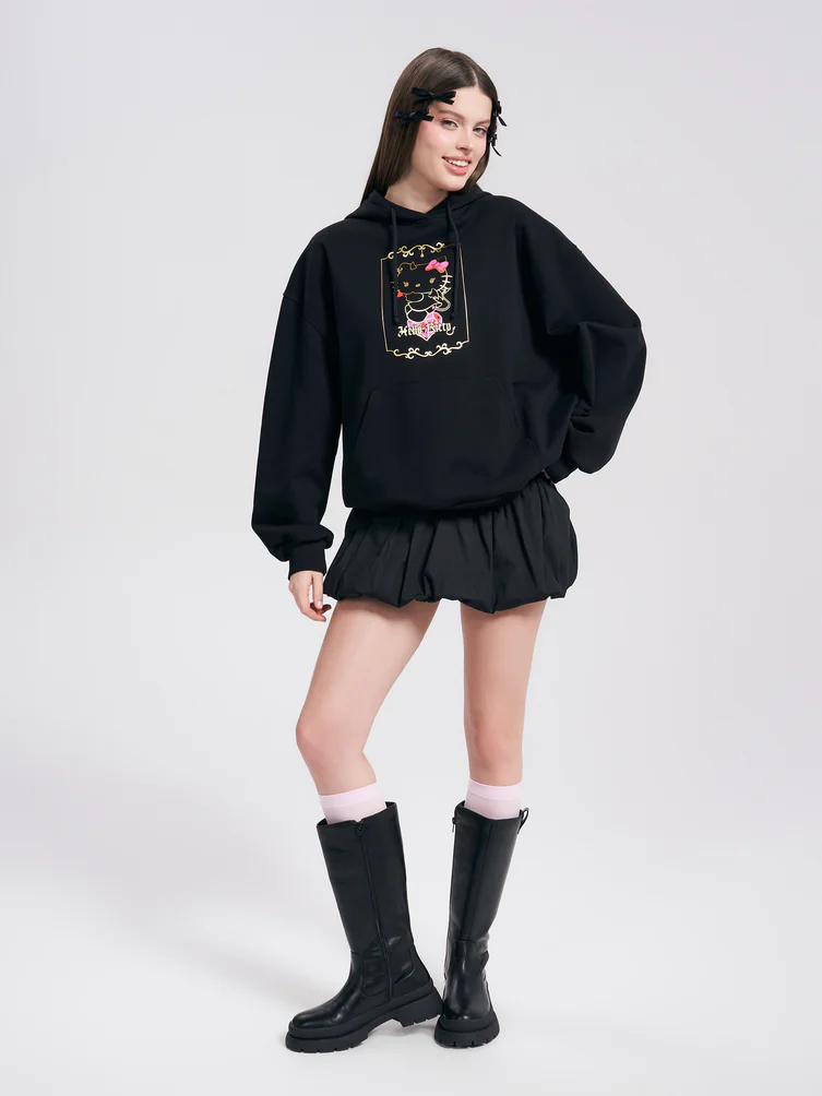 Худи оверсайз с принтом Hello Kitty
