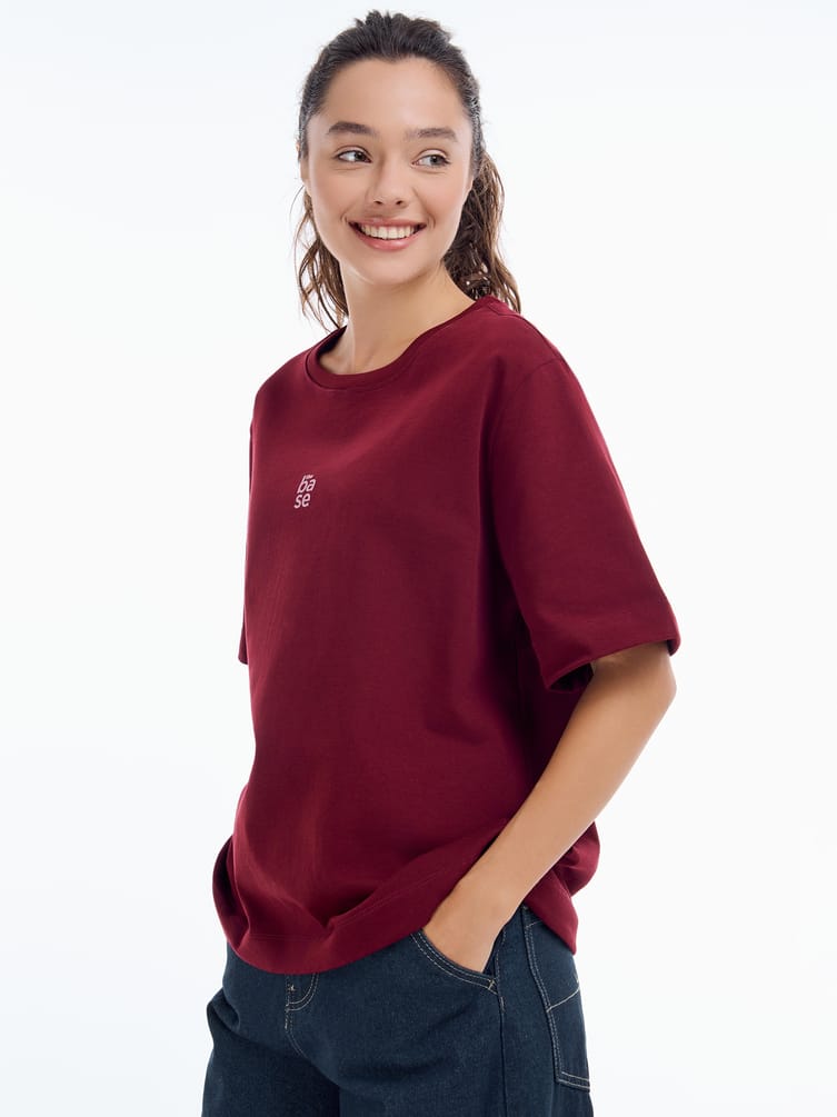 Плотная футболка оверсайз из хлопка THE BASE