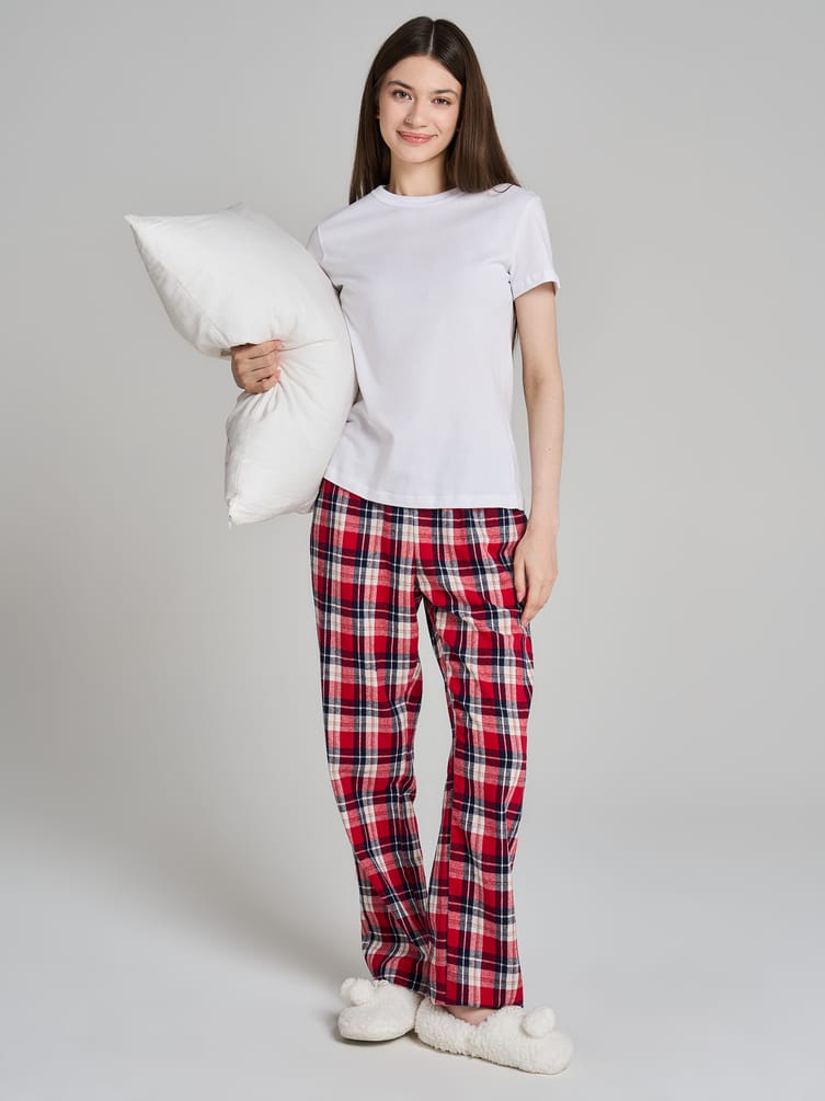 Пижамные брюки в клетку