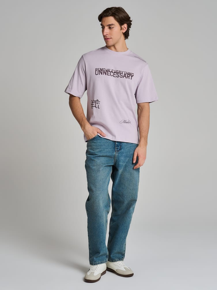 Футболка оверсайз из хлопка с надписью