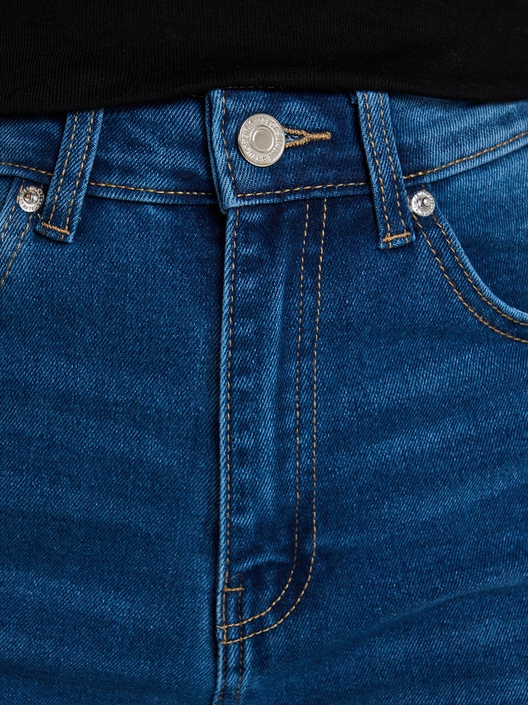 Джинсы широкие с завышенной талией