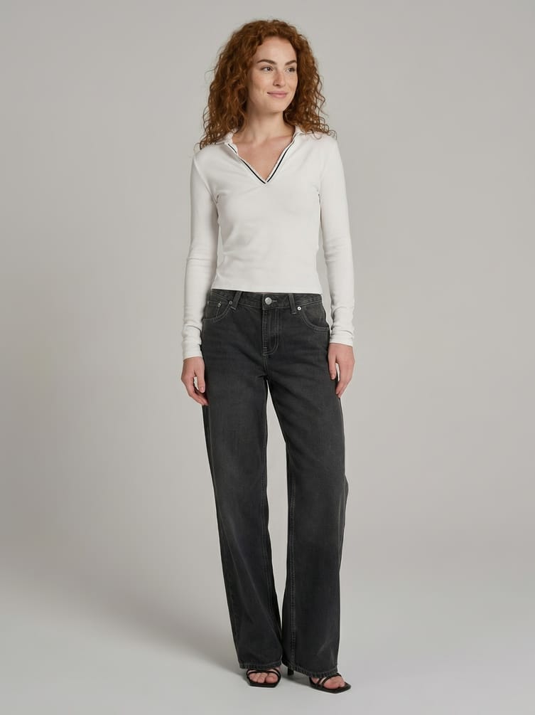 Джинсы бойфренды широкие