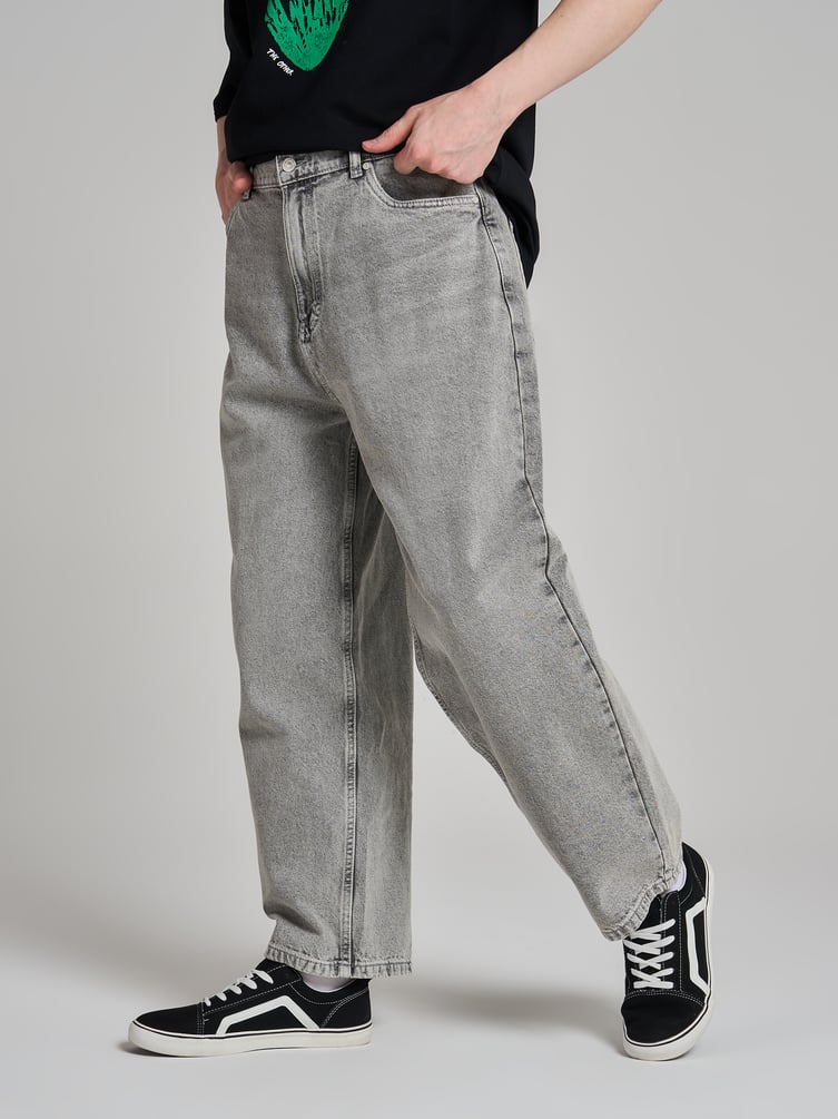 Джинсы багги широкие