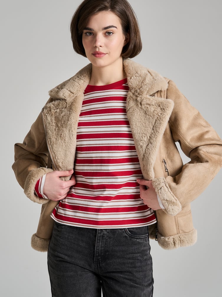 Лонгслив в полоску с длинным рукавом