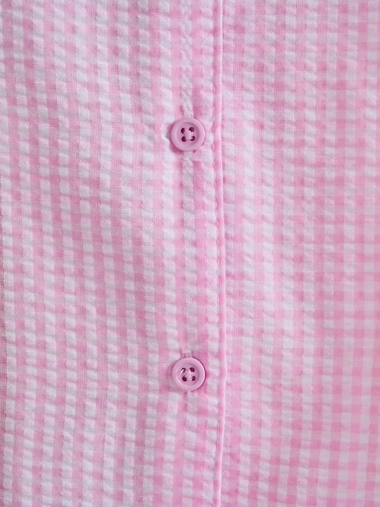 Пижама в клетку с рубашкой и шортами