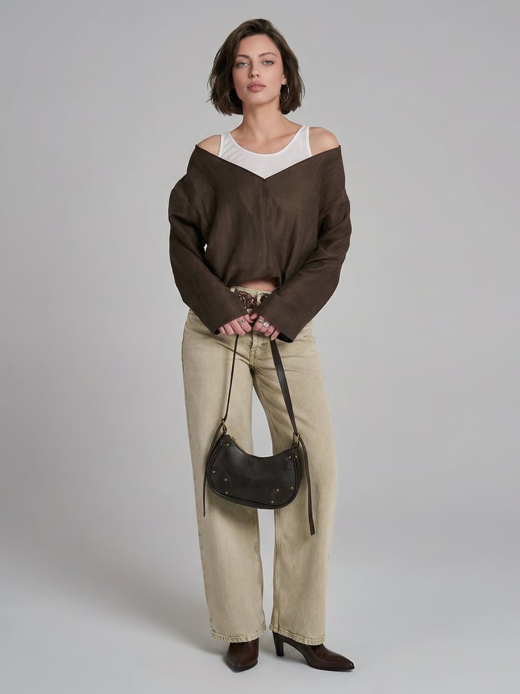 Блузка многослойная с топом