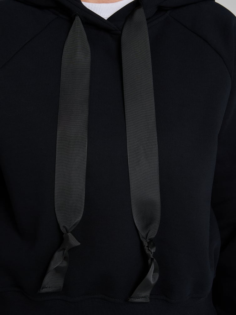 Теплое худи укороченное с начесом