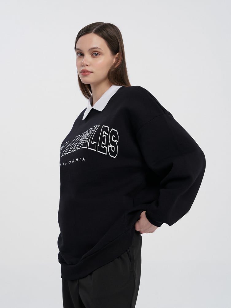 Свитшот оверсайз с надписью Los Angeles