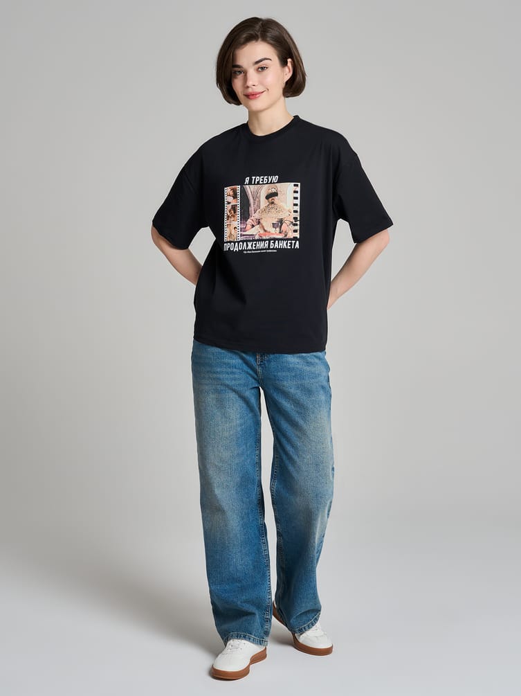 Футболка оверсайз с принтом Мосфильм