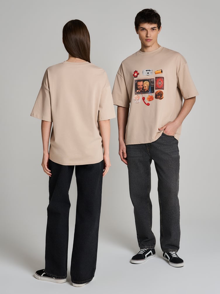 Футболка оверсайз с принтом Мосфильм