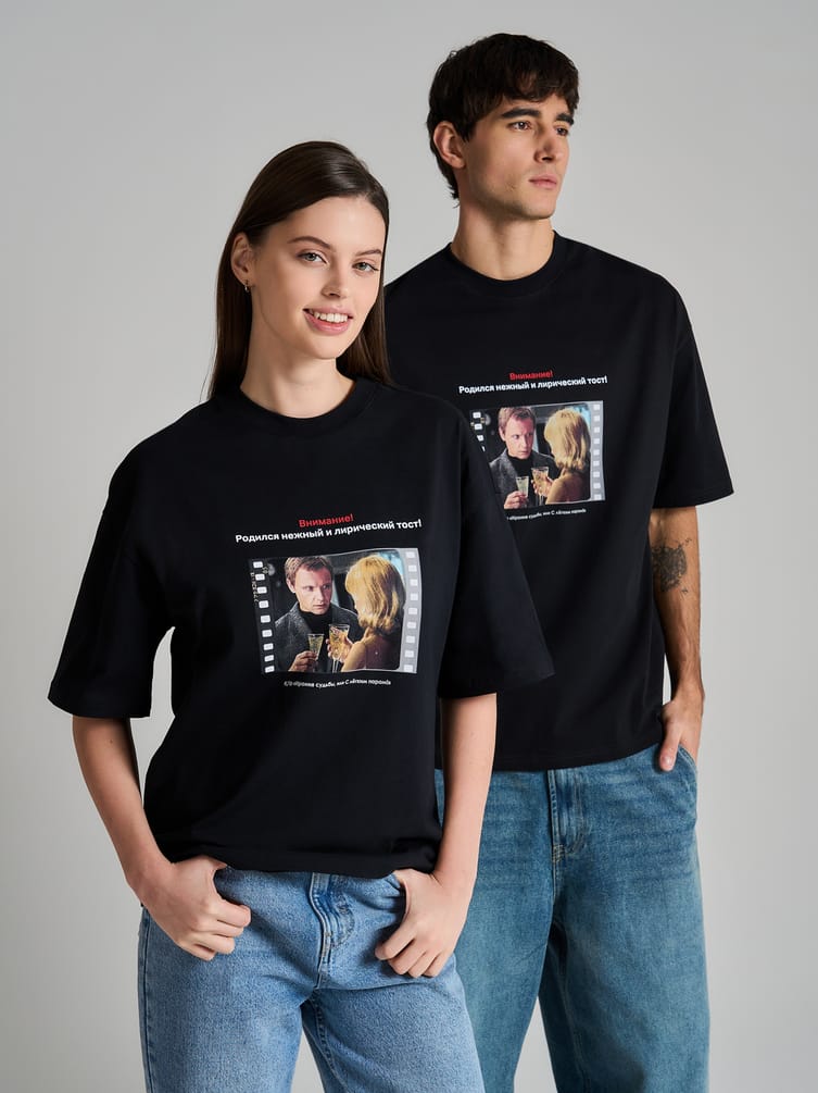 Футболка оверсайз с принтом Мосфильм