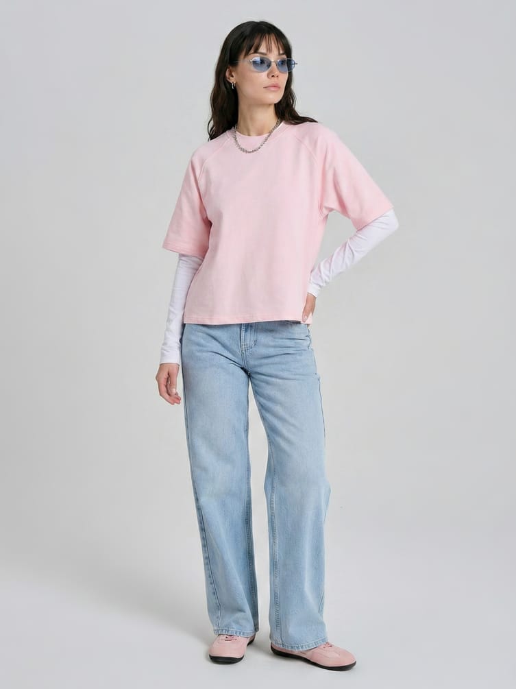 Свитшот с коротким рукавом